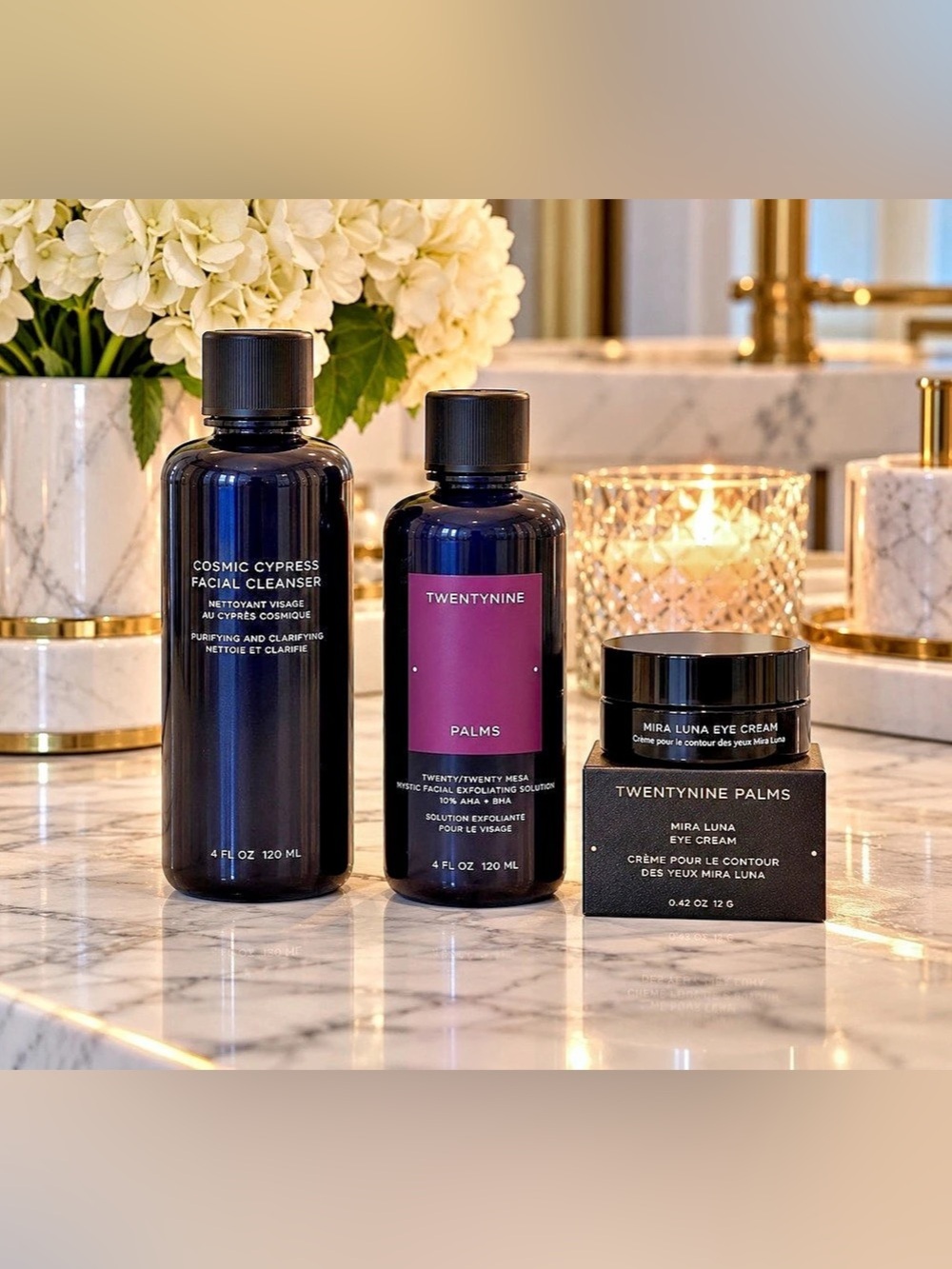 Twentynine Palms Skincare Trio Mira Luna Eye Cream Mesa Mystic Cleanser